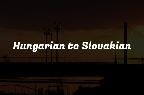 Hungarian to Slovakian