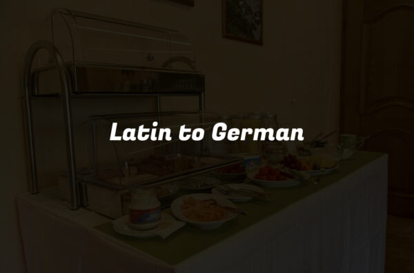 Latin to German