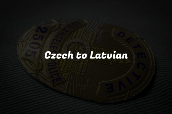 Czech to Latvian