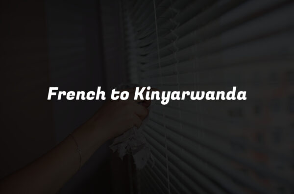 French to Kinyarwanda