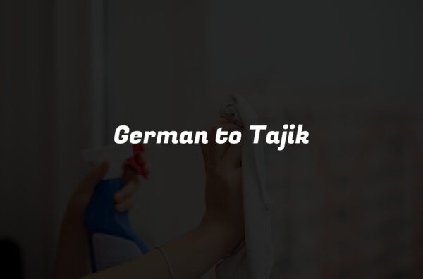 German to Tajik