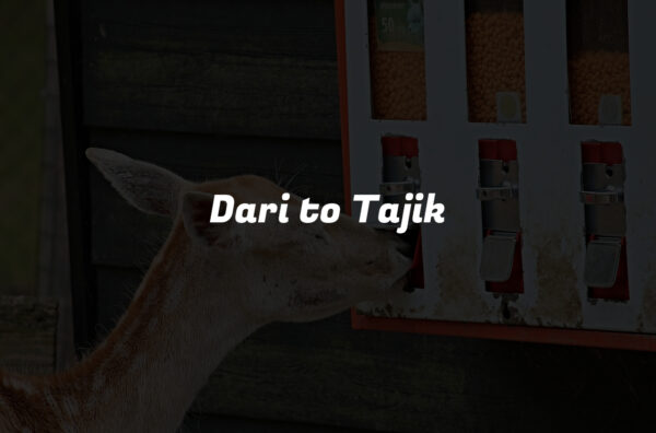 Dari to Tajik