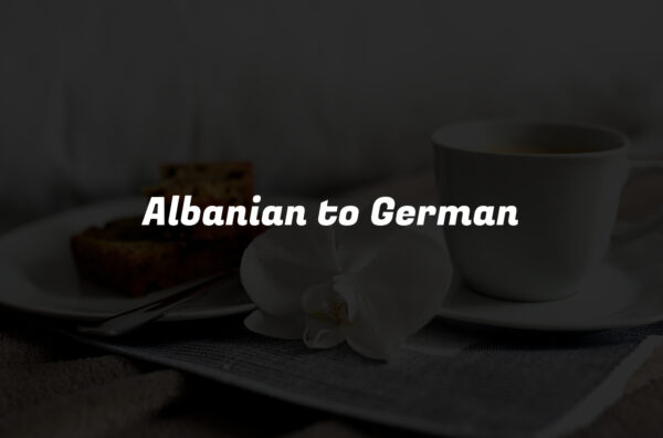 Albanian to German