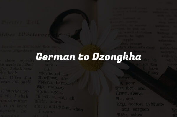 German to Dzongkha
