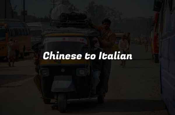 Chinese to Italian