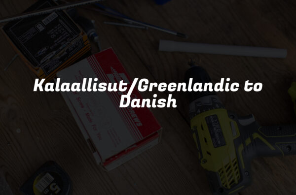 Kalaallisut/Greenlandic to Danish