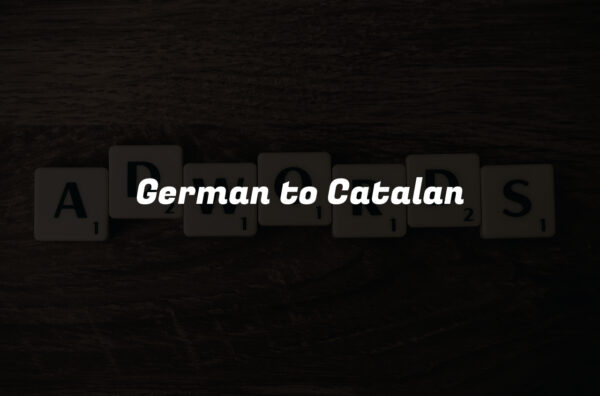 German to Catalan