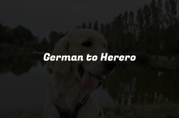 German to Herero