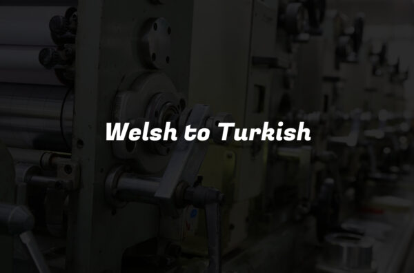 Welsh to Turkish