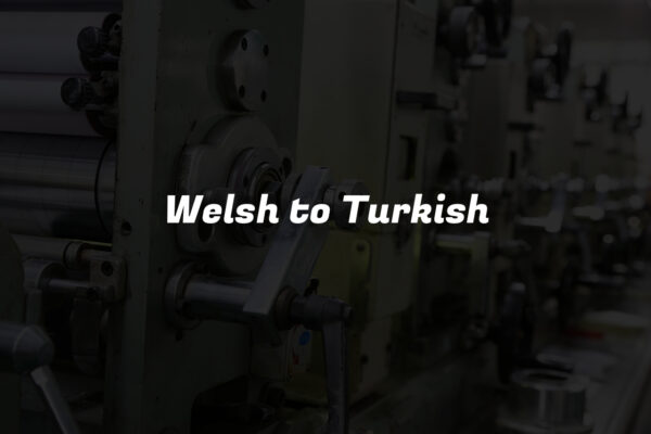 Welsh to Turkish