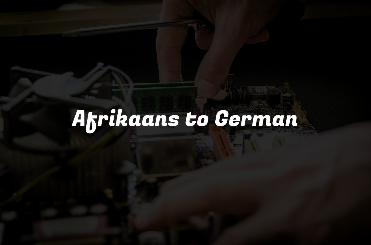 Afrikaans to German