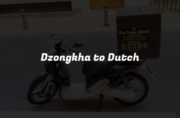 Dzongkha to Dutch
