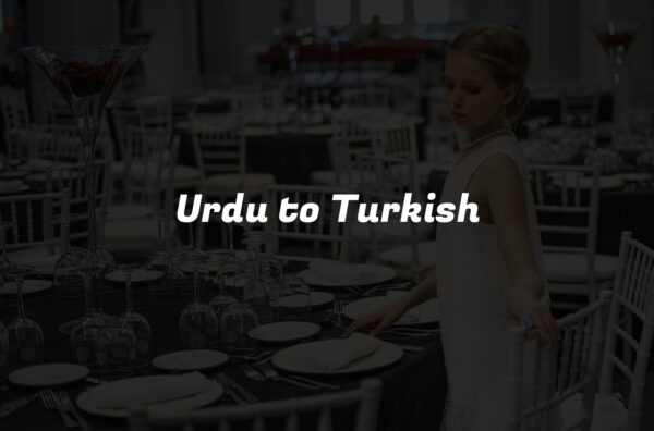 Urdu to Turkish