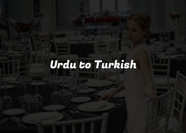 Urdu to Turkish