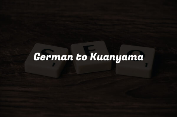German to Kuanyama