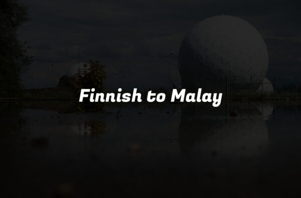 Finnish to Malay