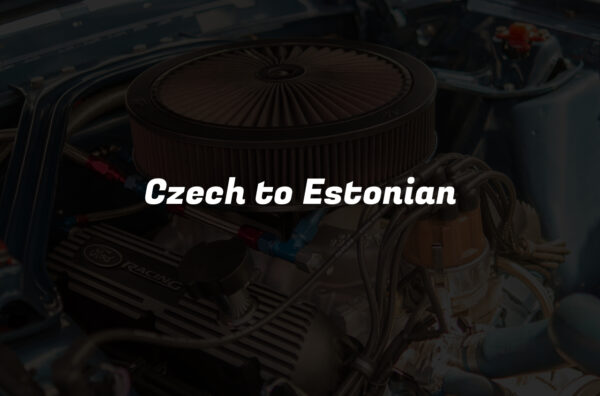 Czech to Estonian