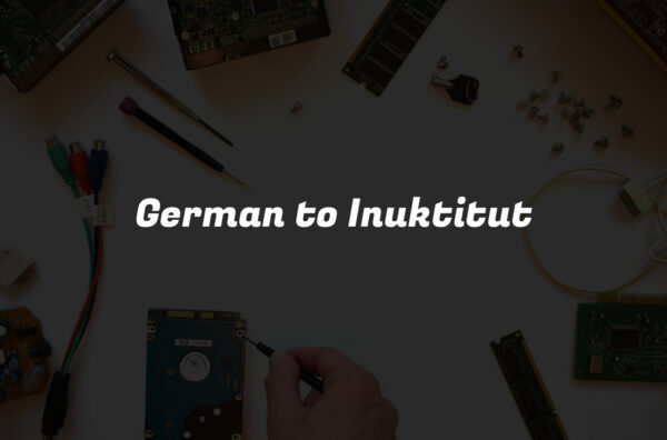 German to Inuktitut