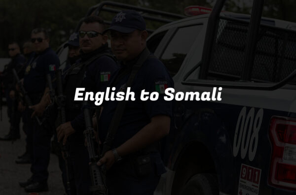 English to Somali