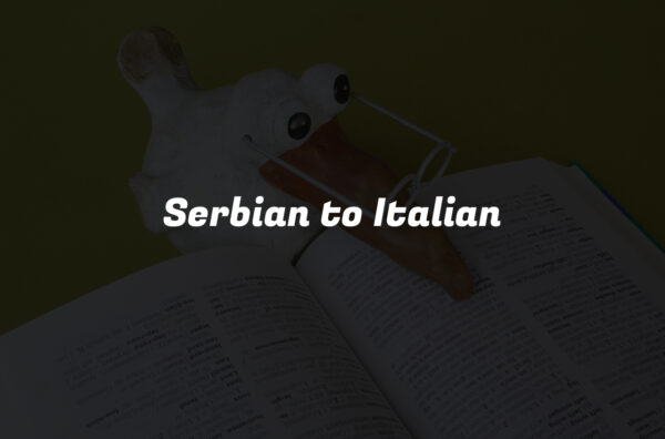 Serbian to Italian