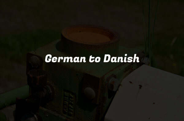 German to Danish