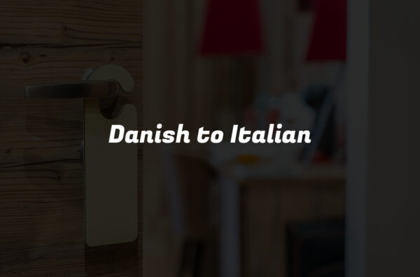 Danish to Italian