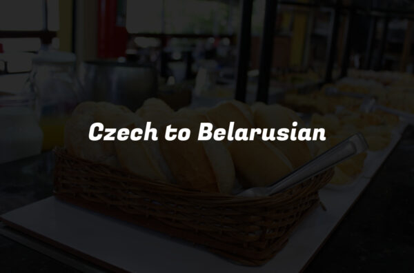 Czech to Belarusian