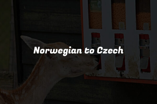 Norwegian to Czech