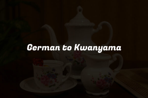 German to Kwanyama
