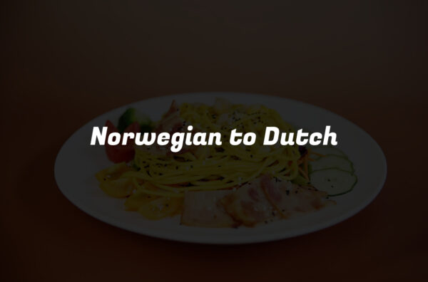 Norwegian to Dutch