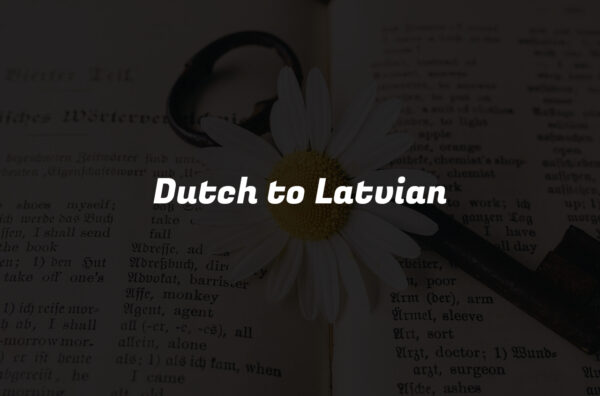 Dutch to Latvian