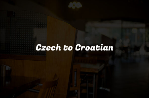Czech to Croatian
