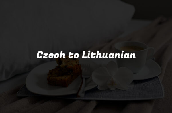 Czech to Lithuanian