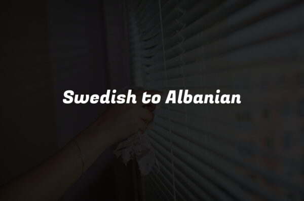 Swedish to Albanian
