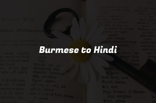 Burmese to Hindi