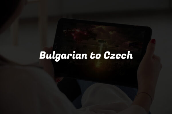 Bulgarian to Czech