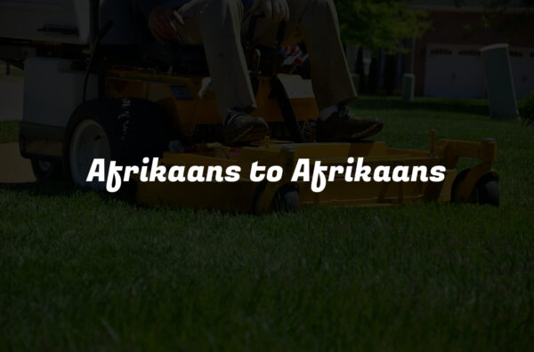 Afrikaans to Afrikaans