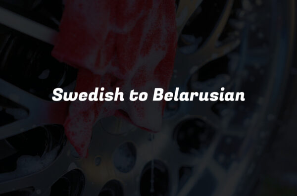Swedish to Belarusian