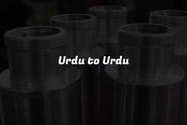 Urdu to Urdu