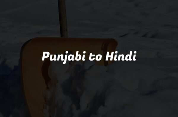 Punjabi to Hindi