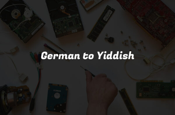 German to Yiddish