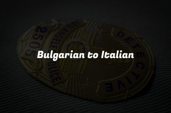 Bulgarian to Italian