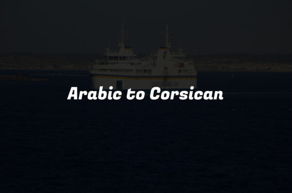 Arabic to Corsican