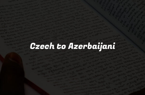 Czech to Azerbaijani