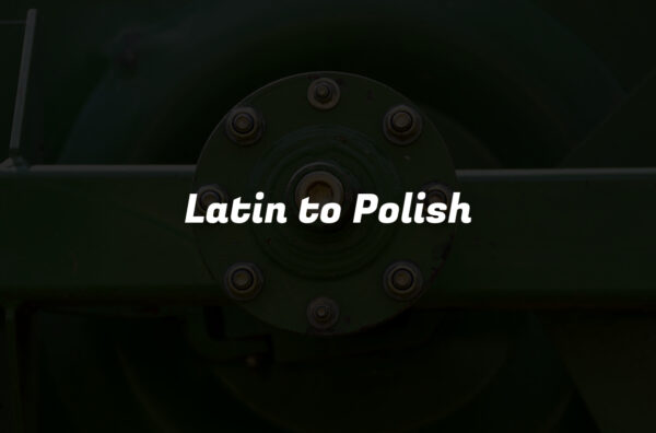 Latin to Polish