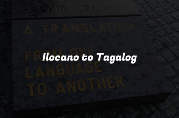 Ilocano to Tagalog