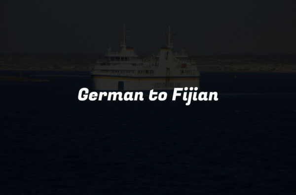 German to Fijian