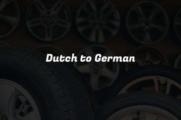 Dutch to German