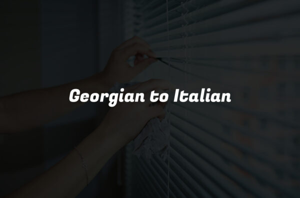 Georgian to Italian