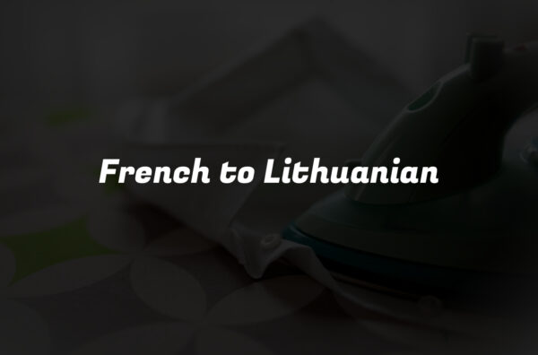 French to Lithuanian